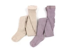 MP lilac shadow mix strømpebukser bomuld (2-pack)